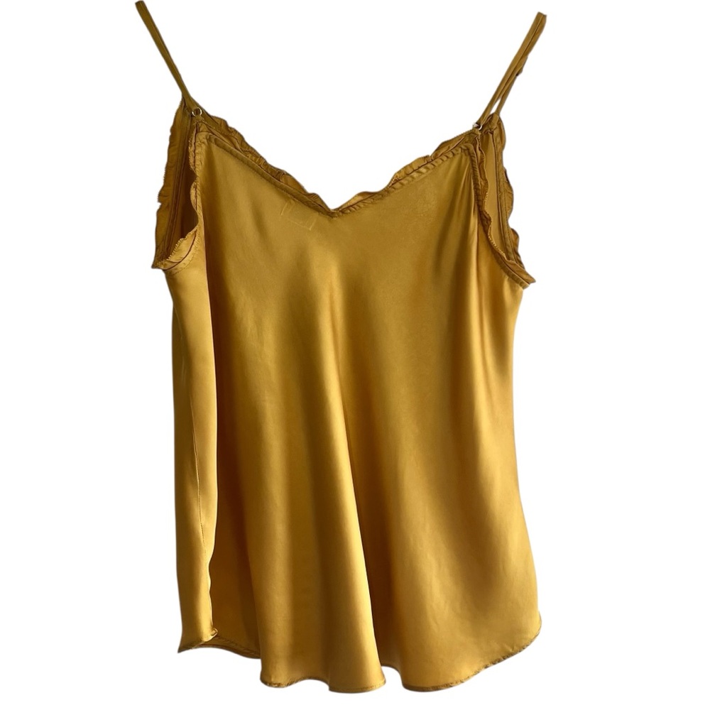 Wilfred Gold Satin Ruffle-Trim Cami - Picture 6 of 10